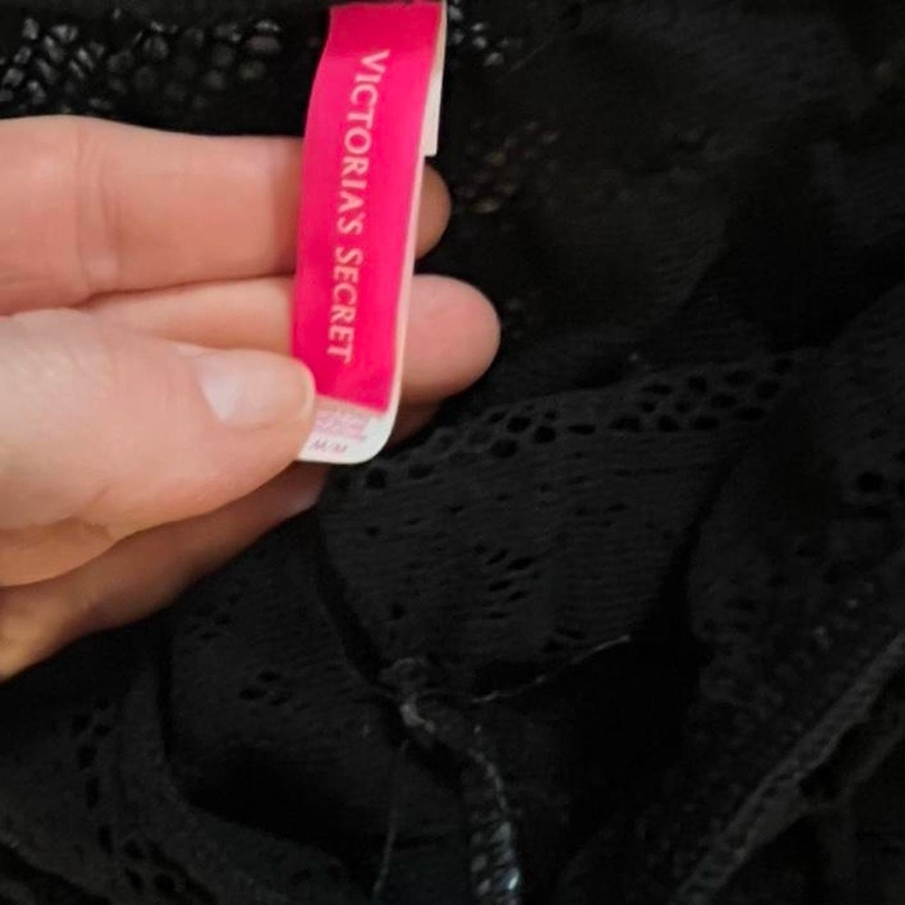 Victoria's Secret Black Strapless Eyelet Romper - Picture 3 of 4